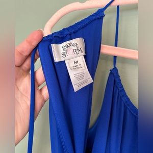 Royal blue summer jumpsuit